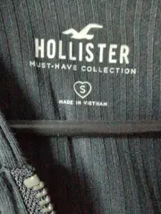 Vorschaubild 2 von Damen Kapuzenjacke Rippstrick Reißverschluss Schwarz Gr. S