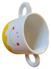 Vorschaubild 1 von Kindertasse Henkeltasse Keramik Weiß Farbenfroh Kindermotiv Punkte 250ml