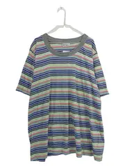 Vorschaubild 2 von Damen T-Shirt Gestreift Gr. 50/52 Mehrfarbig Baumwolle