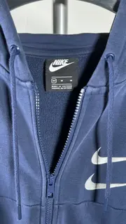 Vorschaubild 4 von Sweatjacke Herren Kapuze Logo Print Blau Gr. M Freizeit Streetwear