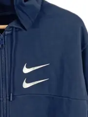 Vorschaubild 2 von Sweatjacke Herren Kapuze Logo Print Blau Gr. M Freizeit Streetwear