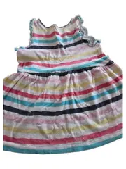 Vorschaubild 3 von Baby Mädchen Sommerkleid Gestreift Mehrfarbig Gr. 104/110 Baumwolle