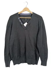 Vorschaubild 1 von Herren Pullover V-Ausschnitt Knopfleiste Grau Gr. 36 Casual