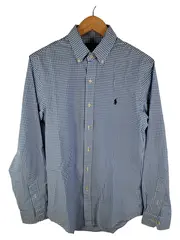 Vorschaubild 1 von Hemd Slim Fit Kariert Blau Weiß Gr. S Langarm
