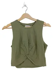 Vorschaubild 1 von Damen Top Gr. 40/L Grün Casual mit Raffung Cropped