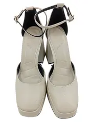 Vorschaubild 2 von Plateausandalen Damen Gr. 39 Beige Elegant Modern High Heels