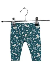 Vorschaubild 1 von Kinder Mädchen Leggings Gr. 62 Petrol Hirschmotiv Naturbezogen