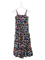 Vorschaubild 1 von Mädchen Sommerkleid Gr. 152 Blumenmuster Maxikleid Träger