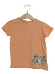 Vorschaubild 1 von T-Shirt Mädchen Gr. 92 Orange Leoparden-Print Best Day Ever