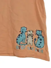 Vorschaubild 3 von T-Shirt Mädchen Gr. 92 Orange Leoparden-Print Best Day Ever