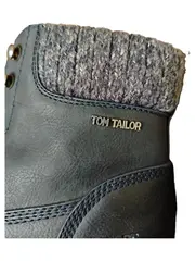 Vorschaubild 3 von Damen Stiefelette Boots Gr. 40 Blau Strickbund Schnürung