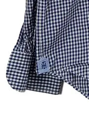 Vorschaubild 2 von Herren Business Hemd Karo Fitted Tailored Gr. 44 Blau