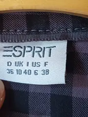 Vorschaubild 6 von Damen Blusenkleid Tunika Karo Langarm Gr. 36 S Grau Casual