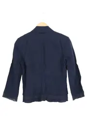 Vorschaubild 2 von Damen Leichte Jacke Gr. 36/S Blau Leinen Business Casual Klassisch
