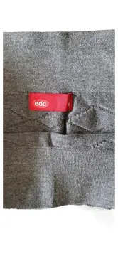 Vorschaubild 4 von Damen Strickrock Minirock Gr. M grau Strukturmuster