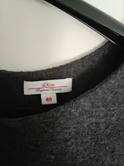 Vorschaubild 4 von Businesskleid Damen Grau Ärmellos Viskose Wolle Gr. 38 M