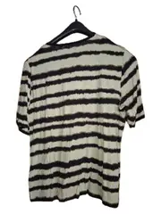 Vorschaubild 2 von Damen T-Shirt Gr. 44 Gestreift Krone Strass Beige Schwarz