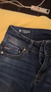 Vorschaubild 2 von Midge Straight Damen Jeans Hose Blau W29/L32 Denim