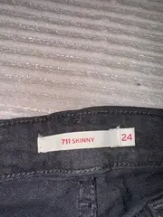 Vorschaubild 2 von 711 Skinny Jeans Damen W24 Schwarz Slim Fit Stretch