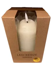 Vorschaubild 1 von LED Kerze Echtwachs mit Fernbedienung Weiß 11cm Flackerlicht