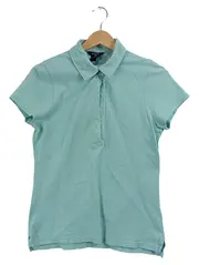 Vorschaubild 1 von Damen Poloshirt Gr. XS Türkis Kurzarm Piqué Klassisch