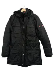 Vorschaubild 1 von Herren Parka Winterjacke Gr. L Schwarz Kapuze Outdoor