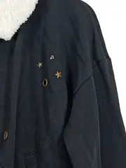 Vorschaubild 3 von EDC Damen Strickjacke Teddykragen Muster Gr. 38/M Schwarz Casual