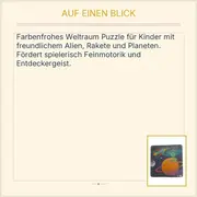 Vorschaubild 4 von Kinder Puzzle Weltraum Rakete Alien Planet 16 Teile Lernspielzeug