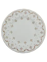 Vorschaubild 1 von Royal Osborne Essteller Weiß Gold Blattmuster Porzellan 21 cm Klassisch