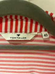 Vorschaubild 6 von Bluse Damen Gr. 40 Rot Weiß Gestreift Kurzarm Viskose