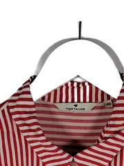 Vorschaubild 7 von Bluse Damen Gr. 40 Rot Weiß Gestreift Kurzarm Viskose