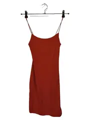 Vorschaubild 1 von Cocktailkleid Damen Rot Gr. 38 M Elegant Party Trägerkleid