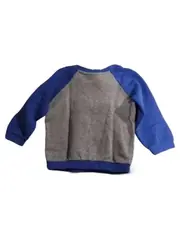 Vorschaubild 2 von Baby Sweatshirt Gr. 86 Grau Blau Raglan Logo Pullover
