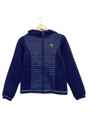 Vorschaubild 1 von Steppjacke Damen Kapuze Reißverschluss Strukturmuster Blau Gr. 34 XS