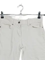 Vorschaubild 3 von Damen Jeans Straight Leg Weiß Gr. 36 W28 Baumwolle