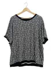 Vorschaubild 1 von Essentials Damen T-Shirt Gr. 48/50 Grau Blumenmuster Casual