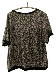 Vorschaubild 3 von Essentials Damen T-Shirt Gr. 48/50 Grau Blumenmuster Casual