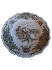 Vorschaubild 1 von Wandteller Schloss Porzellan 19cm Braun Traditionell