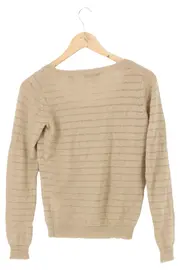 Vorschaubild 2 von Pullover Damen 36/S Beige Gestreift Mohair Wolle Klassisch Elegant