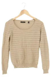 Vorschaubild 1 von Pullover Damen 36/S Beige Gestreift Mohair Wolle Klassisch Elegant