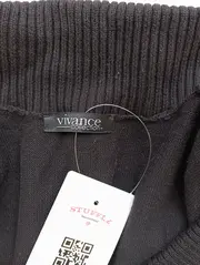 Vorschaubild 3 von Pullunder Damen Gr. 38/M Schwarz Casual Basic Rollkragen Rippstrick