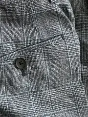 Vorschaubild 4 von Herren Anzug Sakko+Hose kariert grau Gr. 48 Wolle Business