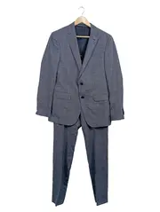 Vorschaubild 1 von Herren Anzug Sakko+Hose kariert grau Gr. 48 Wolle Business
