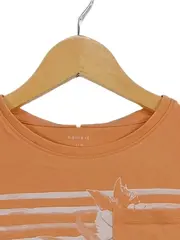 Vorschaubild 2 von Kinder T-Shirt Gr. 140 Orange Gestreift Baumwolle Kurzarm Casual