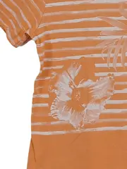 Vorschaubild 3 von Kinder T-Shirt Gr. 140 Orange Gestreift Baumwolle Kurzarm Casual