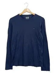 Vorschaubild 1 von Langarmshirt Herren M Blau Basic Baumwolle Logo