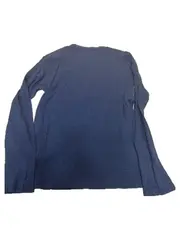 Vorschaubild 2 von Langarmshirt Herren M Blau Basic Baumwolle Logo