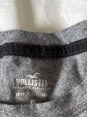 Vorschaubild 3 von Herren Langarmshirt Gr. M Grau Meliert Logo Baumwolle Casual