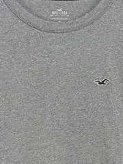 Vorschaubild 2 von Herren Langarmshirt Gr. M Grau Meliert Logo Baumwolle Casual