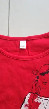 Vorschaubild 5 von Mädchen Langarmshirt Gr. M rot Print Motiv Baumwolle Casual